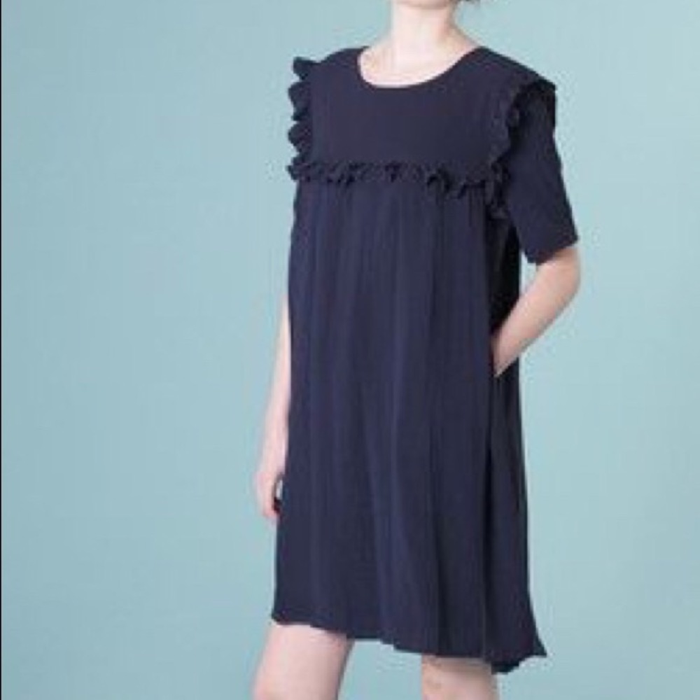 The White Pepper Black smock dress